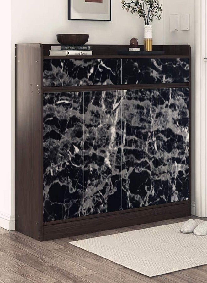 Yancorp 24"x120" Black Wallpaper Black Peel and Stick Wallpaper Marble Counter Top Stick on Backsplash Self Adhesive Wall Paper(24"x120") - Image 5